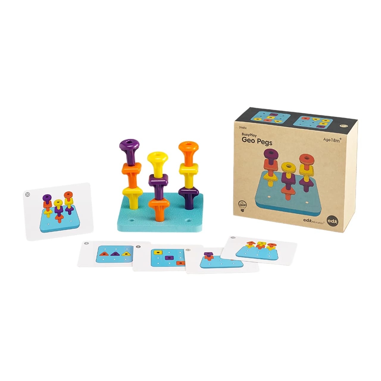 Образователен комплект Busy Play Geo Pegs