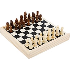 Шах - мини игра в кутия, Дървени играчки